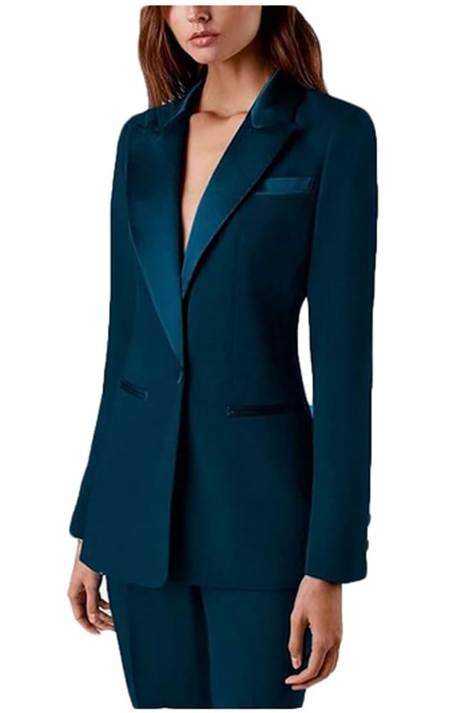 Completo da donna in due pezzi da ufficio, slim fit, blazer, pantaloni da lavoro, abbigliamento casual, abito da ballo