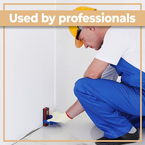 Foto von Retoo Laser Entfernungsmesser 40M, Digitales Distanzmessgerät LCD Hintergrundbeleuchtung, Viele Messmodi Pythagoras/Abstand/Fläche/Volumen Messunge IP54, Lasermessgerät mit 2 Batterien, Tasche