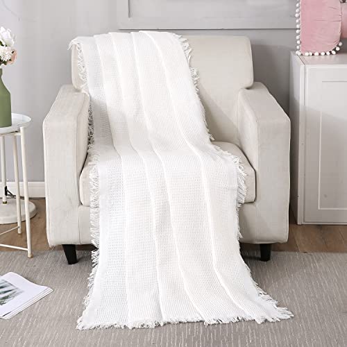 Image of HOKIPO Polyster Cotton Sofa Couch Slipcover 1 Seater, 180 (D) x 180 (L) cm, White (AR-4638-N6)