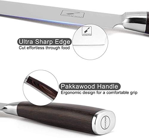 imarku Chef Knife 8" Japanese Kitchen Knife,Ultra Sharp Chef's Knives,High Carbon Stainless Steel & Ergonomic Handle