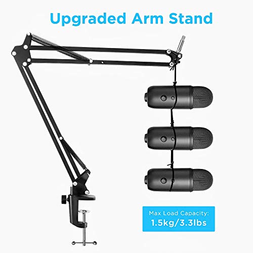 image for Puroma Heavy Duty Microphone Stand, Extendable Mic Suspension Boom Sci