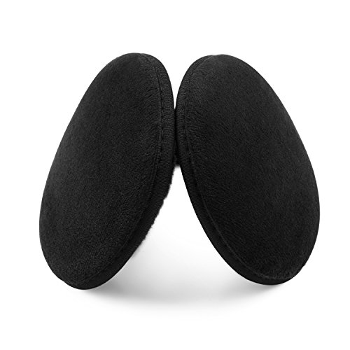 Winter Foldable Ear Warmers,Fleece Ear Muffs Classic Winter Outdoor Ear Warmer (Black)