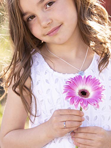 Sterling Silver Baby Ring with Amethyst, Pink Sapphire or White Sapphire in Classic Dainty Band2