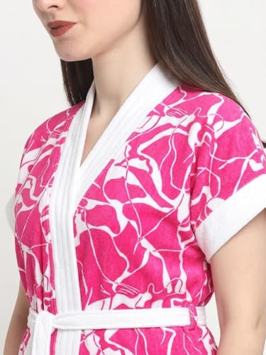 Image of CREEVA Everyday Bathrobe for Women Micro Terry Robe | Soft and Easy to Absorb & Dry| Unisex Bathrobe