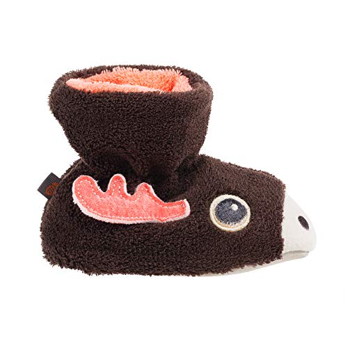 Acorn Easy Critter-Bootie Slipper, Moose, Small Unisex Little_Kid