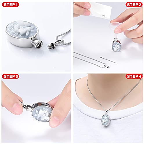 Collier urne funéraire zeqingjw, pendentif papillon ciselé en acier inoxydable - 4