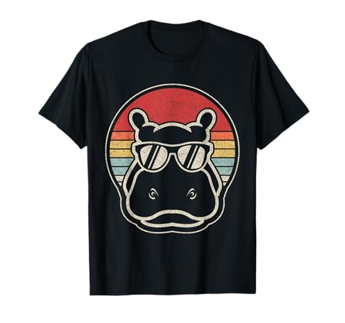 Lunettes de soleil rétro vintage hippopotame T-Shirt