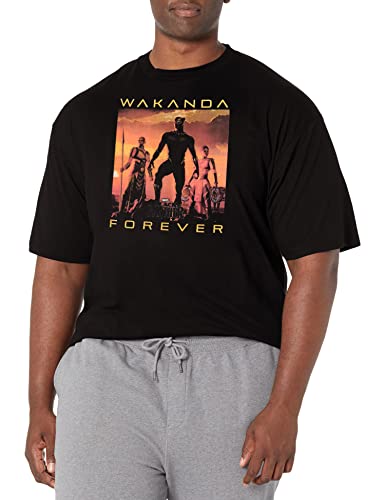 T-shirt Marvel Wakanda Forever vêtement noir geek taille 3XL vêtement coton homme
