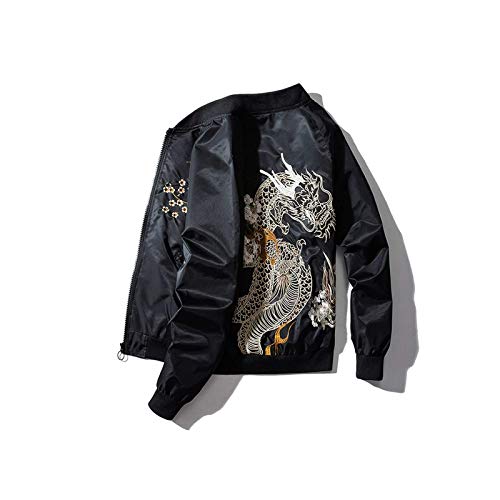 Tiger Pattern Embroidery Unisex Baseball Bomber Jacket Coat Tops Blouse Outerwear2