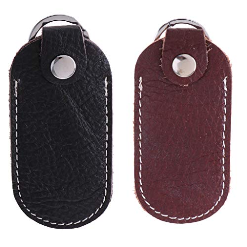 Preisvergleich Produktbild FLAMEER 2 Stück Mini Tasche Aufwahrungstasche Leder Autoschlüssel Hülle Schlüsseletui Schlüsseltasche Schlüsselhalter