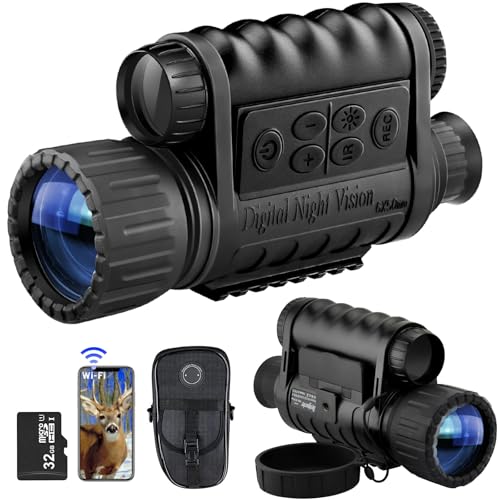 Bestguarder WiFi Night Vision Monocular Support Smartphone iOS/Android Night Watching HD in Full...
