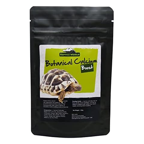 Reptile World, 100g Tortoise Calcium Powder with Botanical Herbs & Bee Pollen Cover