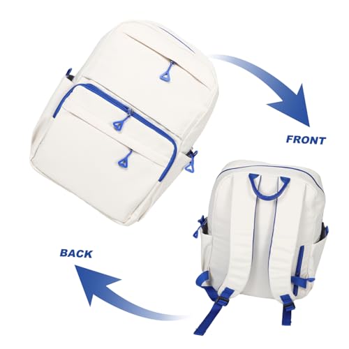 MAGICLULU Oxford Cloth Casual Backpack for Work and College Ergonomic Design Durable Storage Daypack with Multiple Compartments Stylish and Comfortable for Daily Use Blue3