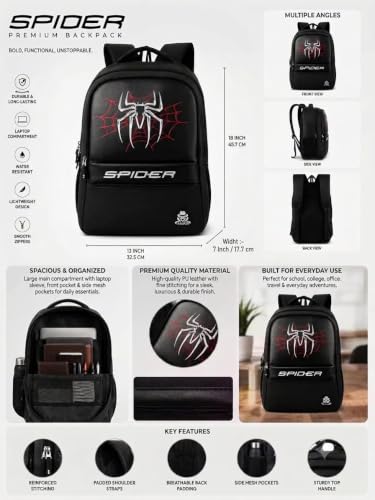 Buy STOREKARRT Laptop Backpack 37L Black SPIDER - Image 7