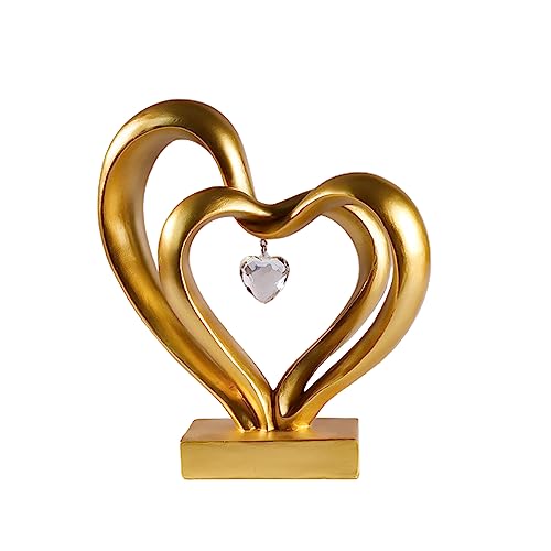 Statue de cœur sculptée pour une décoration de salon chic - 2