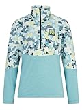 Ziener Kinder JARPS Skipullover, Skirolli, Funktions-Shirt | warm, elastisch, Recycled, Lime Light Patchwork Print, 152