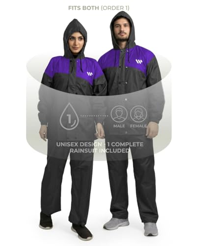 Image of Ranger Unisex 1 Set Rain Suit with Hooded Jacket & Trouser | TPU Coated Bike Riding Wear with Seam Sealed Protection