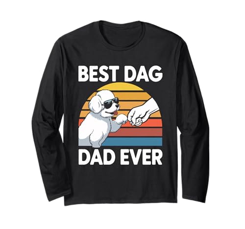 Bichon Frise Dad Best Dog Dad Día del Padre Hombres Manga Larga