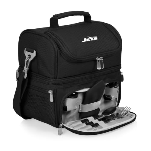 Image of PICNIC TIME NFL unisex-adult NFL Pranzo Lunch Bag, Insulated Lunch Box with Picnic Set, Lunch Cooler Bag