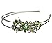 Produktbild Unbekannt Strass Chrystal Blumen Haarreif Hochzeit Blumenmädchen Haar Reifen Grün Silber