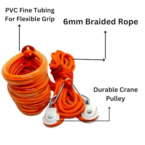 Image of Vernie Pocket Gym Rope For Men and Women,Physiotherapy Exercise,Abdominal Crunches,Perfect for Yoga,Backpain and Stress relief (Premium Braided Quality) RED