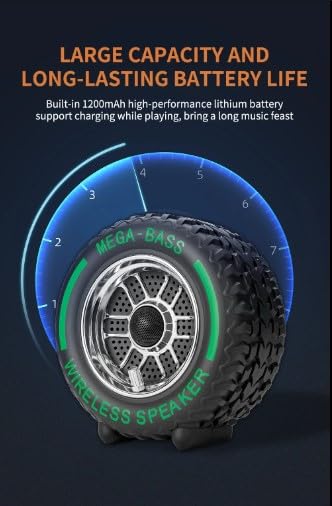 Image of Cyomi CY-666 Super Bass Bluetooth Speaker | 10W Power Speaker with Wheel Design | Bluetooth, USB, Micro SD Card Slot | Portable Wireless Speaker