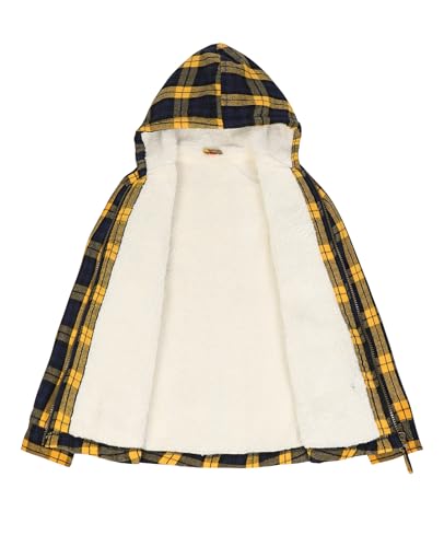 Image of ZENTHACE Boys Sherpa Fleece Lined Flannel Jacket