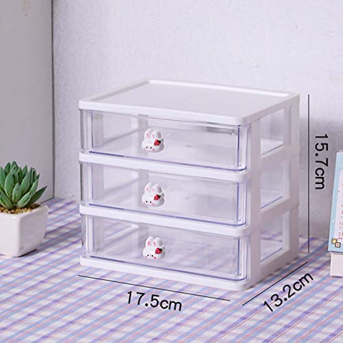 Organisateur de coiffeuse avec compartiments de maquillage et 3 tiroirs de rangement