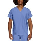 Picture of Landau Scrub Zone Unisex Relaxed Fit No-Pocket V-Neck Scrub Top LT102 Ceil XS