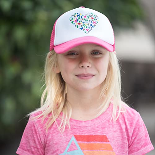 Heart Hat Kids Trucker Hat. Baseball Mesh Back Cap fits Baby, Toddler and Youth4