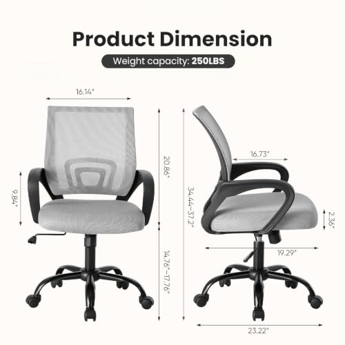 Image of DUMOS Ergonomic Office Chair, Mid-Back Executive Desk Chair 2 Pack