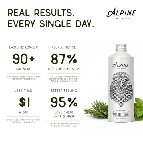 Image of Alpine Provisions Natural Organic Conditioner Men & Women, Rosemary & Mint