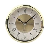 NiuLumea Reloj redondo de cuarzo plateado de 89 mm para proyectos de relojes, esfera blanca con borde plateado, cajas de reloj de cuarzo