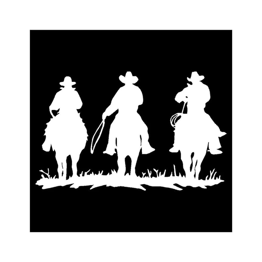 Auto Accessory Coolest Car Sticker Cowboy Horse Fashion PVC Car Styling Vinyl Decal Graphic(White,20cm)