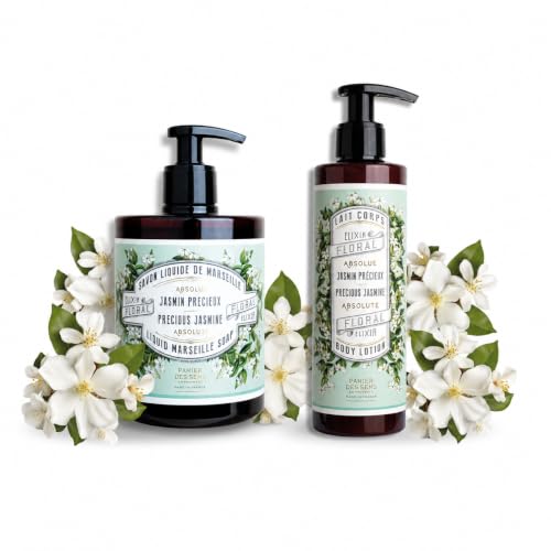 Image of Panier des Sens Jasmine Hand Soap and Lotion Set, 16.9 + 8.5 fl oz