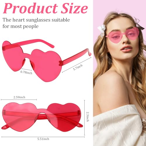 14 Pack Heart Sunglasses for Women Heart Shaped Party Glasses for Bachelorette Bridesmaid Valentine Party Favors2
