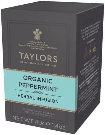 Taylors of Harrogate Organic Peppermint Herbal Tea, 20 Teabags