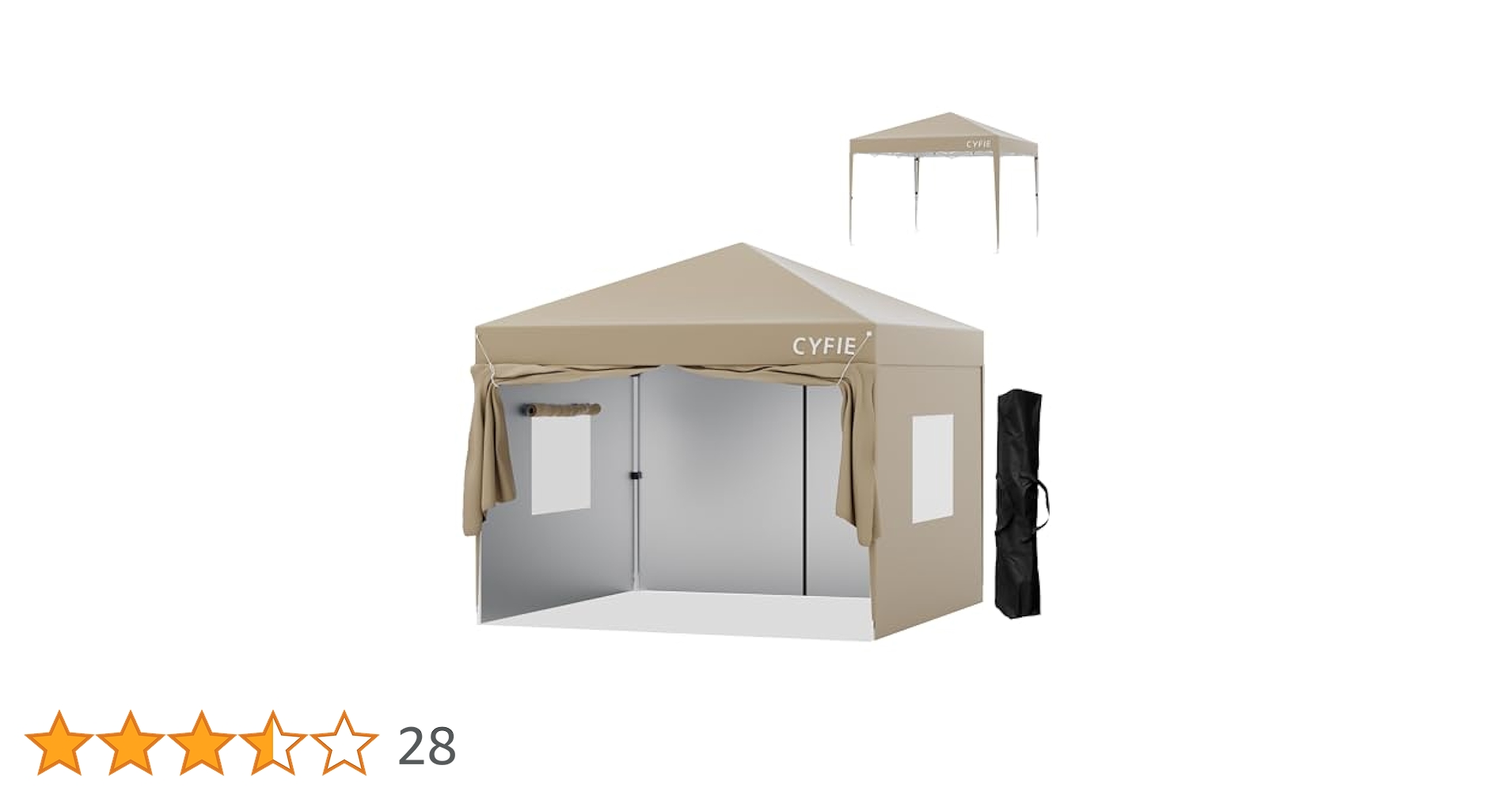 Amazon.co.jp: CYFIE タープテント 3mx3m サイドシート4枚付