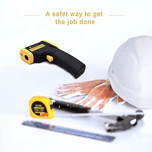 Etekcity Lasergrip 1080 Termómetro Infrarrojo Láser, -50 ℃ a 550℃, Medidor IR Digital sin Contacto, Pistola de Temperatura, LCD Iluminación, Amarrillo/Negro