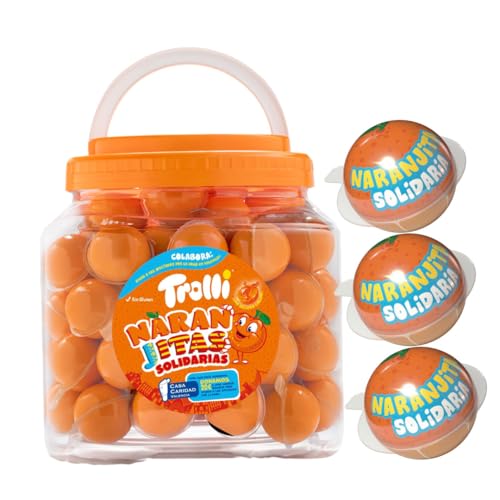 iChuches - Caramelo Naranja Solidario Dana | Gominola Inspirada en Valencia | Tarro 85 Unidades