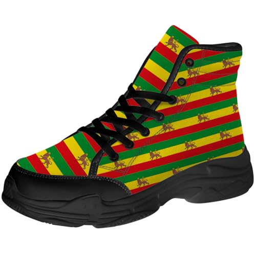 Rasta Shoes for Women Men Lace Up Canvas Fashion High Top Sneakers Gifts for Her Him3