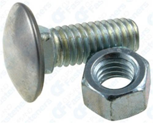 25 3/8"-16 x 7/8" Capped Bumper Bolts Stainless W/Nuts