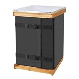 Winter Bee Hive Wrap for 8 and 10 Frame Hives, Adjustable Beehive Wrap Beekeeping Supplies, 600D Oxford Insulated Cover, Waterproof, Windproof, Lightweight, Reusable, 75.98" x 23.6" (1 Pcs)