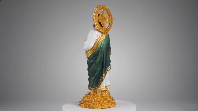 Estatua de San Judas Tadeo de 12 pulgadas pintada a mano miniatura 7