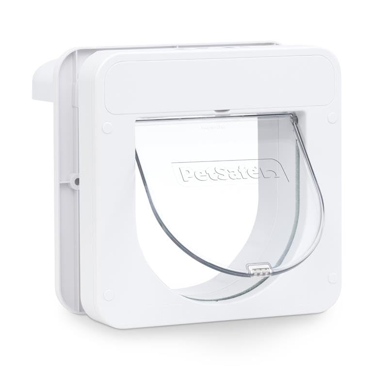 PetSafe Petporte Smart Flap Mikrochip Katzenklappe - Fortschrittliche Technologie, Chiperkennung - Für Wand- & Türmontage geeignet - Weiß