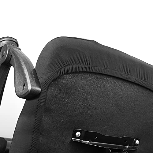 2 Pack Removable Washable Office Computer Chair Seat Covers, Desk Rotating Chair Seat Slipcovers Protectors - Black #TOP7