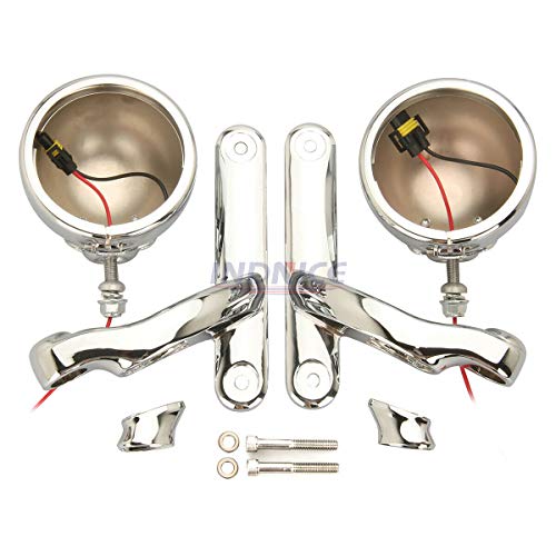 INDNICE Chrome Passing light mounting bracket FLHX Passing light housing FLHXS FLHXXX fog light mouting bracket chromed 06+
