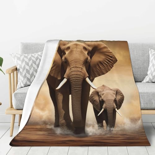 Couverture en flanelle motif éléphant idée cadeau douce naissance - 2