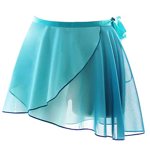 Alvivi 女性 バレエ 巻き スカート シフォン 巻きスカート フレアスカート レースアップ バレエ ダンス 体操 ジュニア 大人用 バレエ スカート 優雅 美脚 効果 タイプ D Free Size
