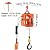 3-in-1 Electric Hoist Winch, 880LBS Portable Electric Winch, 1500W 110V Power Winch Crane, 62ft Lifting Height, w/Wire and Wireless Remote Control for Lifting Small Engines, Bicycles, Groceries